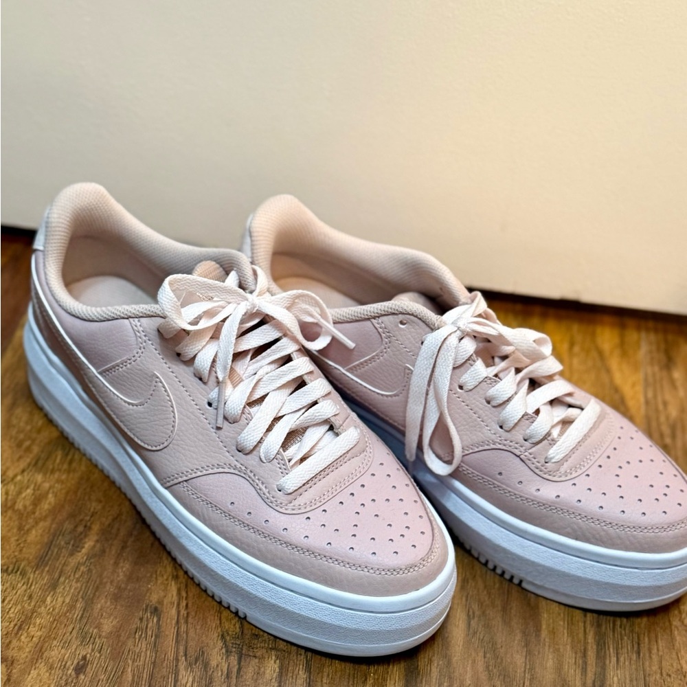 Nike Pink Low-Top Sneakers with White Soles
